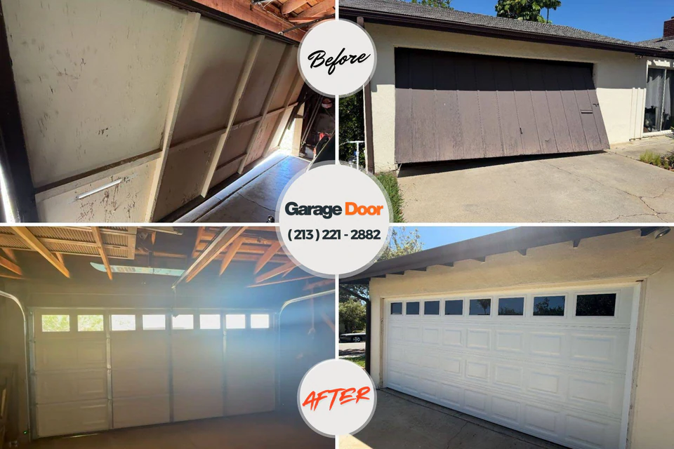 Before and after: garage door repair near me Verona Walk